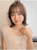 小顔 似合わせカット メルティーカラー ウェーブミディアム