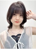 say.暗髪透明感カラーフェミニン似合わせウェーブミディアム韓国