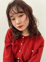 【BUZZbee小出】シースルバング×パーマ風カールミディアム