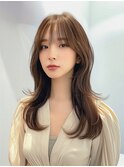 艶感シースルーバング/小顔カット/韓国くびれヘア