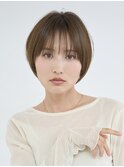 30代40代大人のショートボブ前髪ありマッシュショート骨格補正