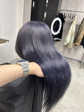 ジゼル 中津大分(GiseL) 透明感パープル　中津ケアブリーチ髪質改善艶カラー
