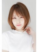 【GEEKS渋谷】ミディアムレイヤー/くびれボブ/夏カラー/20代30代