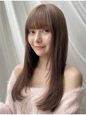 ブリーチなし明るめ艶カラー