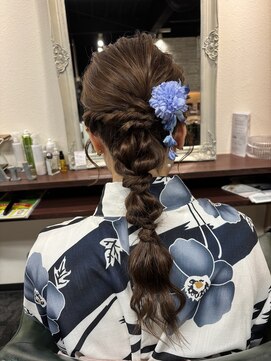 オプ アート(Op Art) ヘアセット×浴衣着付け