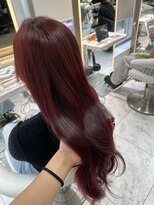 ロンドルピナス 小倉(Lond Lupinus)&nbsp;ミディアムヘア暗めカラー/デザインカラー/フェイスフレーミング