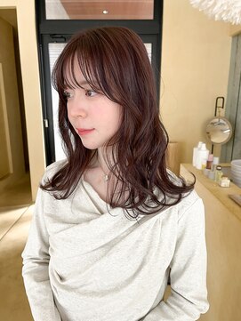 スニュウ(snuw) 【snuw_ayano】ブラウンカラー/ミディアムヘア/顔まわりカット