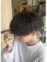 メンズギフト(men's GIFT)&nbsp;刈り上げツーブロックツイストスパイラルパーマメンズマッシュ