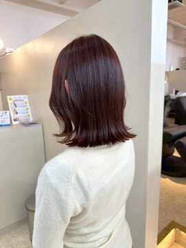 シーバイラヴィズム 万代店(Sea by LUVISM) ミディアムボブ ×  レッドブラウン