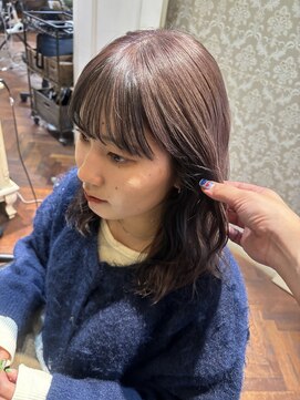 コンクス(CONKS) 暖色ベージュ×顔まわりデザインカラー