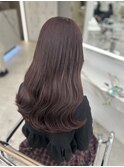 縮毛矯正×レッドブラウン