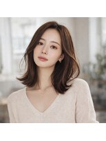 ヘアアンドメイク 心座(hair&make)&nbsp;大人くびれミディ×髪質改善ブラウン