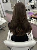 ブリーチなしダブルカラー透明感グレージュレイヤーカット