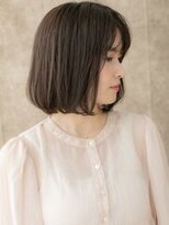 カバーヘア ブリス 志木南口駅前店(COVER HAIR bliss)&nbsp;シースルーバング大人美人黒髪アッシュ前下がりボブ20代30代W