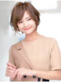 ひし形ショートボブ×デジタルパーマ×レイヤーボブ30代40代 s02