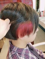 ギフト ヘアーデザイン(gift hair design) ピンク系　インナーカラー　２ブロック