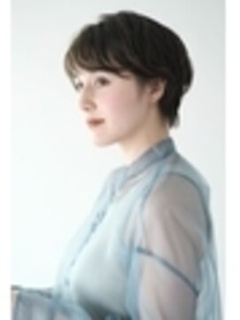 カタチバイアンジュ 長町南店(katachi byAnge) 【katachi 】小顔マニッシュワンサイドショート、ベージュ