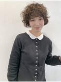 カーリーマッシュボブ