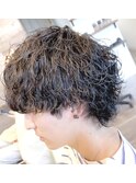 ウルフマッシュ×波巻きパーマ