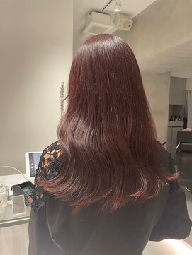 ガリカ 渋谷(Gallica) 【小岩井美希】フェミニンロング/艶髪ピンクブラウン/大人暗髪