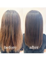 ザトエル 栄(THE TOEL)&nbsp;オリジナル髪質改善のビフォーアフター