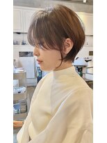 髪質改善と縮毛矯正の専門店 サンティエ(scintiller)&nbsp;大人綺麗な小顔襟足スッキリショートボブ　30代40代50代