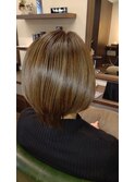 オリーブベージュ☆艶ショート