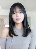 韓国レイヤーカットくびれボブシースルーバング髪質改善艶髪