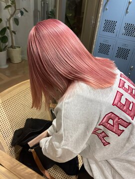 リムレスバイサンク 万代 新潟駅(LIMLESS by cinq) ミルクティーベージュダブルカラーインナーカラーハイライト