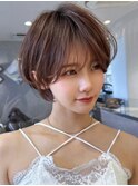 大人可愛いショートボブ　　　　　　　　　　　　　　　　　　　