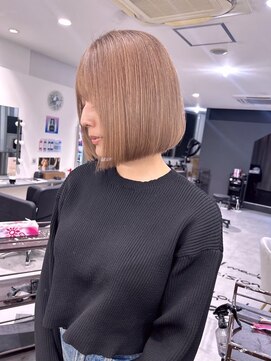 キング 枚方店(K!ng) ハイライトカラーミルクティーベージュケアブリーチダブルカラー