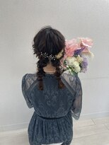 シュシュ(shushu)&nbsp;ツイン編みおろし♪