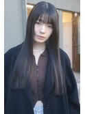 顔周りレイヤー　ストレートロング