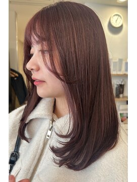 トゥッカ(TUKKA.) レイヤーカット×ピンクカラー(ブリーチなし)