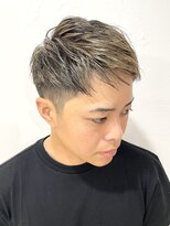 グラビートーキョー(GRABY tokyo) ベージュメッシュ×ツーブロック　マッシュベース