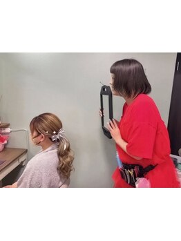 【朝6時～可能☆結婚式/花火大会/浴衣着付/ヘアメイク/推し活/韓国風ヘア】1日崩したくない日はAchieveへ♪