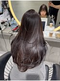暗めカラー/レイヤーカット/髪質改善/縮毛矯正/韓国ヘア