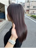 レッドブラウン/透明感カラー/トリートメント/レイヤーカット