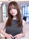 韓国レイヤー顔周りカット透明感カラー髪質改善艶髪シースルー