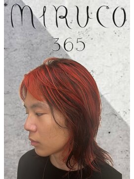 ミルコ バイ クラク(MIRUCO by KURAKU) ハイライトローライト　レッドブラック　ブリーチカラー