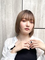 オーガニックマインド 坂戸 鶴ヶ島(organic+mind) 冬限定◎透明感レイヤーボブ×大人グレージュ