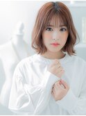 韓国風ローズベージュ外ハネくびれレイヤーc8越谷20代30代40代