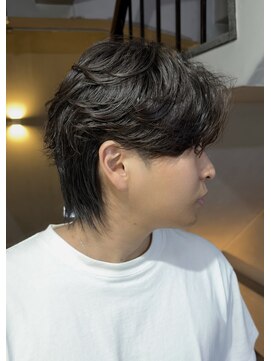 マーシー(MAAAAAC) メンズセンターパートウルフ×ニュアンス風パーマ
