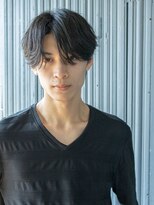 メンズエーバイフー 江坂(Men's A BY WHO) Men's A BY WHO江坂/ナチュラルセンターパート/ニュアンスパーマ