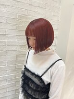 ページボーイ 瓦町店(PAGE BOY)&nbsp;ミニボブ/艶髪赤カラー