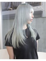 オーオシカシカスペース(OOO YY Space)&nbsp;水色/ライトブルー/レイヤーカットローレイヤー顔まわりレイヤー