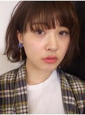 〔people〕薄めの前髪がポイントのウエーブボブ