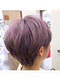 すっきりショート×パープルアッシュ