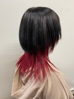 ラインヘアー(LINE HAIR) [瀧本里奈]ロングウルフ インナーカラー ツートンカラー