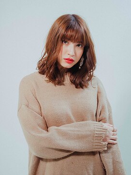 エクファ ヘア リゾート 大津 瀬田店(ex-fa hair resort) 【瀬田◆エクファヘアリゾート】ベージュカラーの艶セミディ